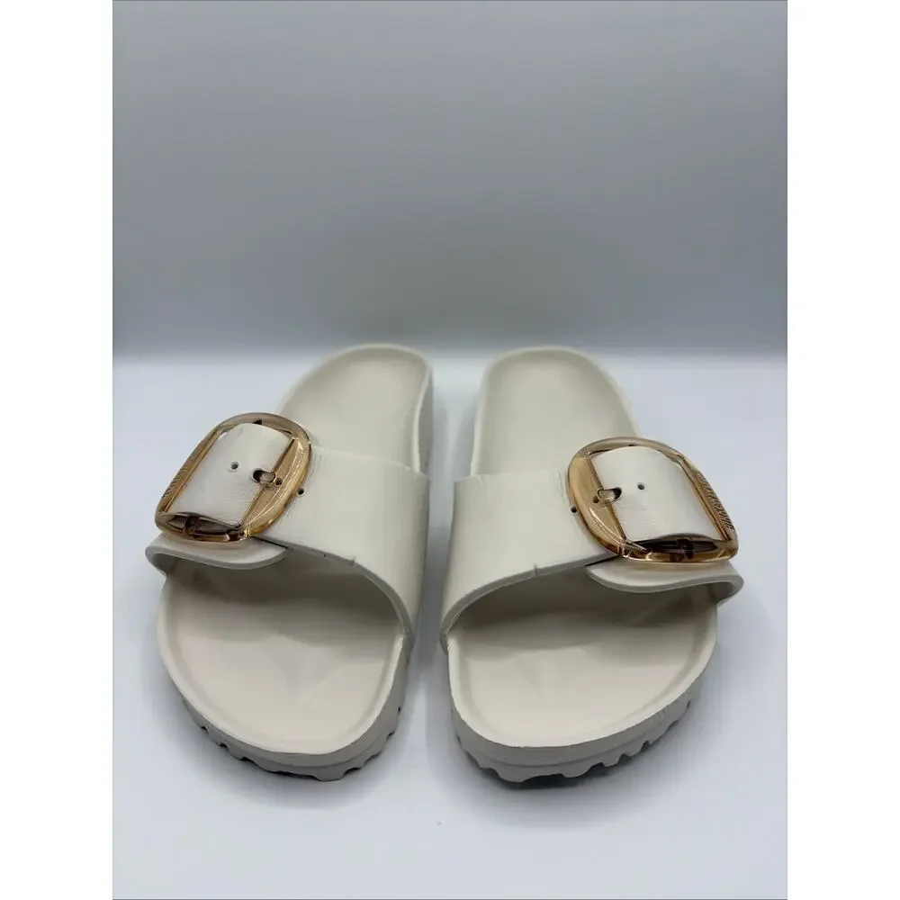 Birkenstock - Women's Recovery Big Buckle Slide Sandal Madrid EVA Eggshell READ